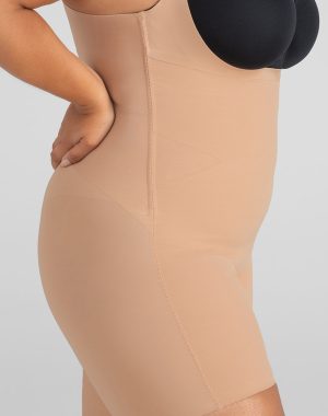 Open-Bust Mid-Thigh Bodysuit